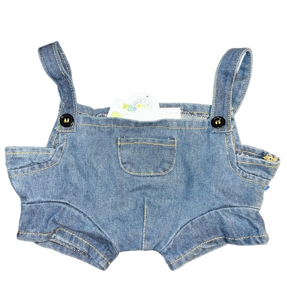 Build‎ A Bear Overalls Denim Jeans Minions outfit coveralls New - Picture 1 of 3